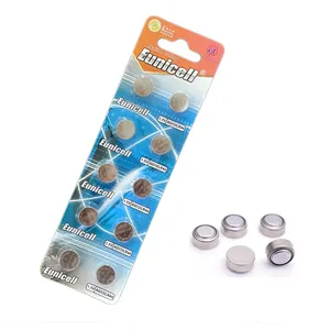 Eunicell alkaline battery lr44 ag13 1 5v button cell battery for watch A76 LR44 battery