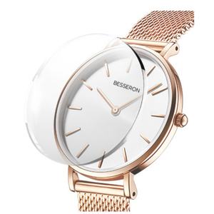 Montres élégantes pour femmes, cadeau de luxe pour femmes, montre en or rose, montre-bracelet à quartz pour femmes - Product Image 6
