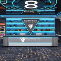 Comptoir de bar de réception au design moderne en bois pour hôtels pour réception Salle de billard Club KTV Internet Café Gymnase Bienvenue