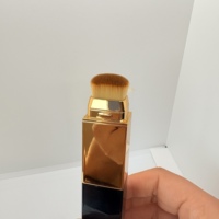 Tube double extrémité noir et or vide pour fond de teint, crème cosmétique, correcteur, avec pinceau, contenant de crème pour emballage de maquillage