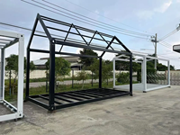 Structure en acier galvanisé de style industriel moderne pour maison conteneur démontable, usage extérieur étanche pour parcs et cours, entrepôt extérieur