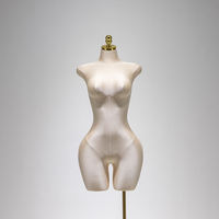 Mannequin de Couture Femme en Mousse, Grande Taille, Hanches et Poitrine Prononcées, Mannequin BBL Sexy et Courbé avec Support Doré