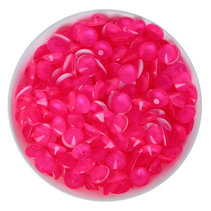 Strass ronds en verre à dos plat de la série fluorescente en gros pour la fabrication de bijoux DIY - Product Image 1