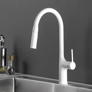 <span class=keywords><strong>Rubinetto</strong></span> da Cucina FLG dal Design Semplice in Ottone con Doccetta Estraibile Girevole Miscelatore Nero per Lavello e Lavabo Montato su Piano - Product Image 3