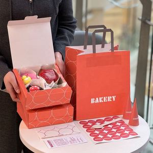 กล่องอาหารกลางวันพรีเมียมลดราคาพิเศษ ออกแบบและขนาดตามสั่ง กล่องใส่อาหารนำกลับมาใช้ใหม่ บรรจุภัณฑ์เค้กสำหรับร้านเบเกอรี่ คาเฟ่ โรงแรม และบริการจัดเลี้ยง - Product Image 4