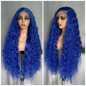 X-TRESS de pelo sintético ondulado para mujer, pelucas de cabello Natural con encaje de parte media, color ombré, fiesta