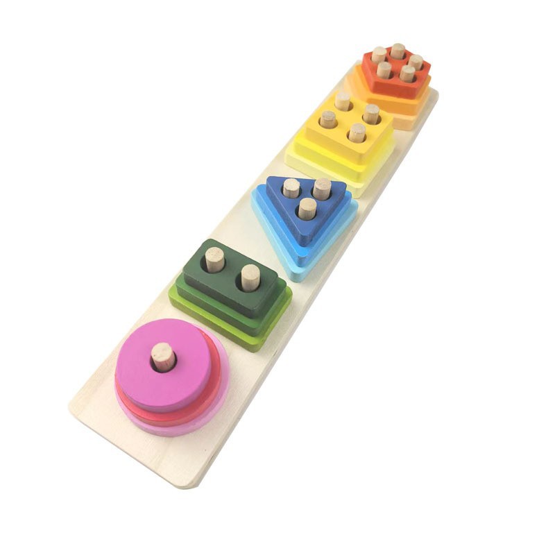 Five-in-one three-layer stacked stacking column set