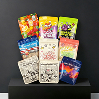 Sachet Doypack Mylar de qualité alimentaire, imprimé avec design personnalisé, anti-odeur, refermable avec fermeture éclair, à l'épreuve des enfants, en promotion, Marque de premier plan PT