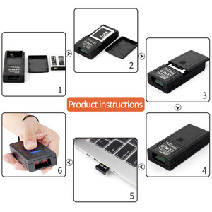 เครื่องอ่านบาร์โค้ดแบบพกพาขนาดเล็ก2D 1D เลเซอร์2.4GHz BT เครื่องสแกนบาร์โค้ดไร้สายสำหรับโลจิสติก - Product Image 6