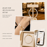 Bracelet personnalisé en perles d'eau douce naturelles avec pendentif en forme de cœur, en acier inoxydable, zircon, plaqué or 18 carats, accessoires de mode pour femmes, design de créateur