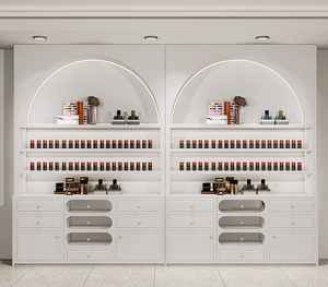 Exhibidor de Cosméticos para Salón de Belleza LE, Mueble de Exhibición con Acabado Pintado, Moderno y Sencillo, Vitrina con Forma Especial para Cuidado de la Piel y Esmalte de Uñas - Product Image 6