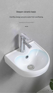 Mini-vasque murale pour balcon, petite taille, lavabo suspendu pour toilettes - Product Image 3