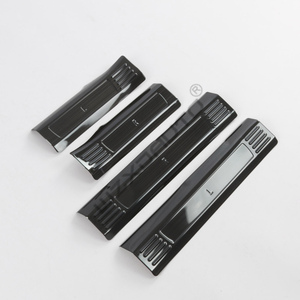 WZXD 2023 New <b>Door</b> Sill <b>Plate</b> Protector Brushed Black Stainless Steel <b>Door</b> Entry Guards Welcome Cover for TERRITORY - Product Image 3