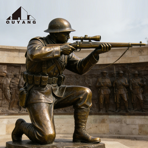 Statua Commemorativa di Eroe in Bronzo a Grandezza Naturale per Parchi all'Aperto Personalizzata QUYANG - Product Image 6