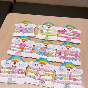 Juego de Joyería Infantil de Moda, 3 Piezas, Pulsera con Forma de Fruta y Unicornio, Cuentas Acrílicas Coloridas para Niñas Pequeñas - Product Image 2