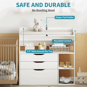 Cassettone <span class=keywords><strong>fasciatoio</strong></span> in legno naturale di alta qualità con 3 cassetti Custom Size & personalizzabile - Product Image 5