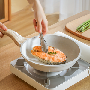 Bán buôn 20/24/26/28cm phong cách Hàn Quốc không dính Frying Pan với lớp phủ gốm và nắp. - Product Image 5