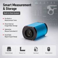 Caméra de microscope 4K AF en gros avec zoom 28x, stockage intégré et mesure pour laboratoire de contrôle qualité CE MSS-C-N313