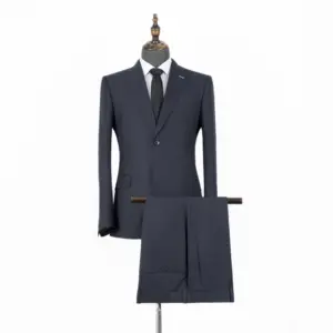 Hochwertige italienische Slim Fit Marineblau maßge schneiderte maßge schneiderte Business-Anzüge für Männer
