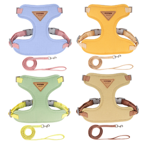 Grosir harnes hewan peliharaan kualitas tinggi Set tali kekang anjing kecil bersirkulasi musim panas rompi anjing mewah Harness Logo kustom - Product Image 1