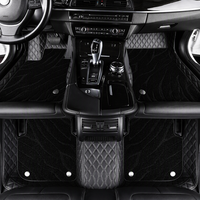 Tapis de sol de voiture anti-poussière à couverture intégrale pour BMW, double couche en cuir Nappa, tapis étoilé