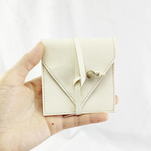 Custom Velvet Jewelry Display Pouch Thick Microfiber Suede Flap <b>Envelope</b> Necklace Earring Jewelry Packaging Bag with logo - Product Image 6