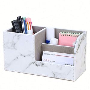 Porte-cartes de visite personnalisé avec logo, boîte de rangement de bureau en cuir PU, organiseur de bureau pour événements d'entreprise - Product Image 4