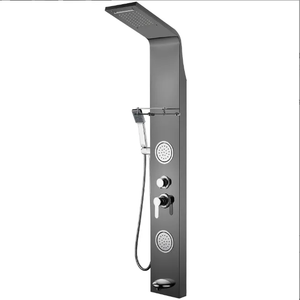 Ducha de mano multifunción para el hogar, Hotel, cascada de lluvia, chorros de masaje, bañera de latón, Caño, Panel de ducha suave cromado, sistema de <span class=keywords><strong>torre</strong></span> - Product Image 2