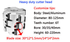 Fabricado en China, cepilladora de Servicio Ligero, herramienta de carpintería, Espesador de acero, cabezal de corte en espiral con 6T para madera - Product Image 5