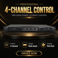 Amplificateur de puissance passif en métal de classe D professionnel MADON AK4350 4x500W 1U monté en rack numérique 4/8 ohms quatre canaux pour audio professionnel