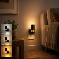 LOHAS Lampe de nuit moderne 3 couleurs 3000K/5000K/Amber, applique murale rotative avec capteur LED pour salon et chambre à coucher