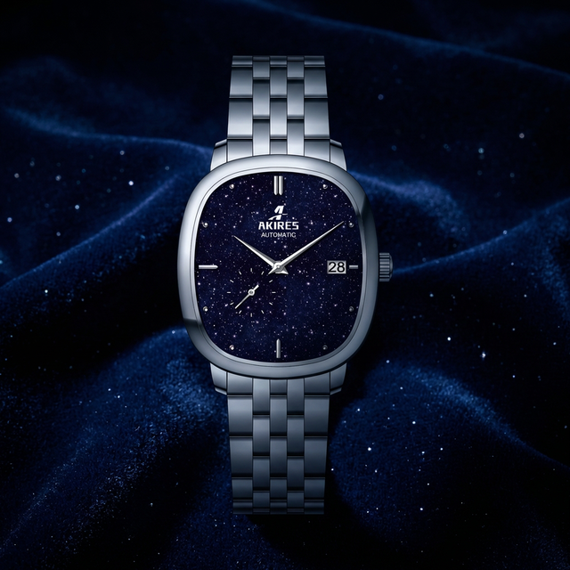 Stainless Steel Microbrands Custom Logo Starry Dial Automatic Diver Power Reserve Luxury Brand Men Mechanical Watch