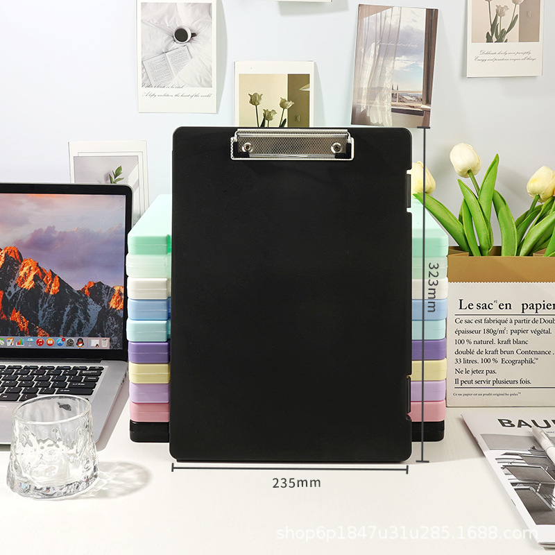 A4 storage box with clipboard [Premium Black]