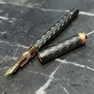 Custom Diamond Pattern Luxury Metal Business Fountain <b>Pen</b> Custom Logo 0.7mm Writing Width Corporate Gifts Marketing Student - Product Image 4