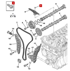 ชุดอุปกรณ์ตั้งเวลาระบบวาล์ว VVT พร้อมเพลาข้อเหวี่ยง เพลาลูกเบี้ยว ชุดลูกปืนเพลาข้อเหวี่ยง  สำหรับรถยนต์เปอโยต์ 208 308 408 - Product Image 2