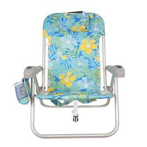 Kursi Pantai Lipat Aluminium 5-Posisi Portabel Grosir Kejie, Furnitur Kain Luar Ruangan dengan Sandaran Tangan Tali Serut, Model Ransel untuk Pantai - Product Image 2