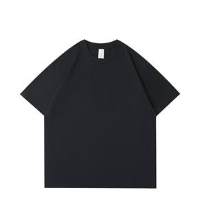 夏用 230g ヘビーウェイト 純綿 半袖 ヴィンテージ風 通気性 ミニマリスト ルーズフィット メンズ 無地 Tシャツ 卸売 - Product Image 5