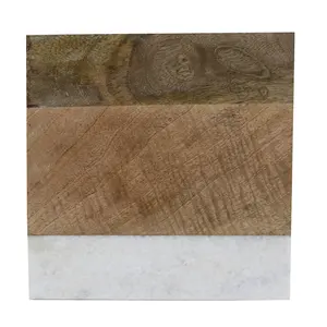 Home Decoration Natural Brown Colour Marble And Wooden Made Handmade Home Wall Decorative Item