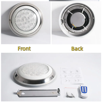 Luz LED para piscina subacuática 9W 12V 3000K Superficie de acero inoxidable/Montado en la pared Impermeable IP68