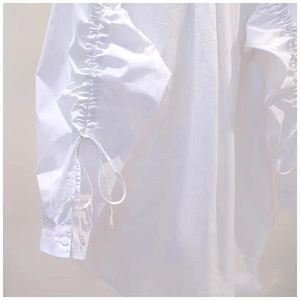 Camisa <span class=keywords><strong>de</strong></span> Manga Larga con Cordón Ajustable para Mujer, Diseño Nuevo <span class=keywords><strong>de</strong></span> Primavera y Otoño, Holgada, Versátil, <span class=keywords><strong>de</strong></span> Longitud Media - Product Image 4