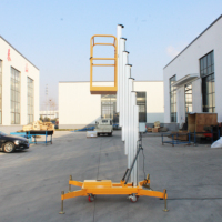 Plateforme de travail aérien verticale portable en alliage d'aluminium à mât unique, certifiée CE