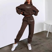 Annshine Fashion 2026 – Ensemble décontracté tendance pour femme : sweat à capuche imprimé lettres et pantalon, style occidental, best-seller