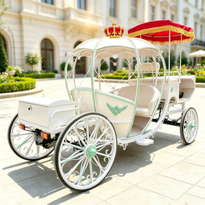 Chariot de mariage artisanal de haute qualité en forme de citrouille, tiré par des chevaux, pour défilés, événements extérieurs et expositions - Product Image 1