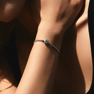 S925 Sterling <b>Silver</b> Halo Surrounded Stone Thin Tennis <b>Bracelet</b> 2026 Luxury Hot <b>Adjustable</b> Women Commute Versatile Wrist Jewelry - Product Image 2
