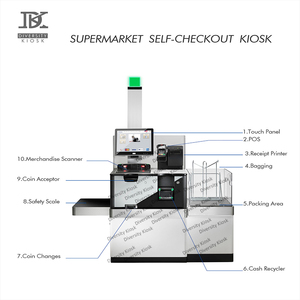 Bên ngoài máy quét mã vạch POS Hệ thống kết nối tự kiểm tra kiosk hệ thống CE giấy chứng nhận <span class=keywords><strong>EMV</strong></span> saso phê duyệt <span class=keywords><strong>PCI</strong></span> - Product Image 4