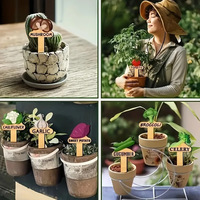 Marqueurs de plantes en bois rustique, étiquettes de jardin faites à la main, écologiques, pour l'identification des légumes et des fleurs, pour la décoration des plantes en pot