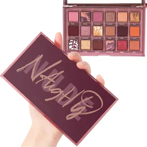 HUD Palet Eyeshadow Nude Tahan Lama, Alat Eyeshadow Riasan Vegan Tahan Lama, Metalik, Pigmen Tinggi, Palet Eye Shadow