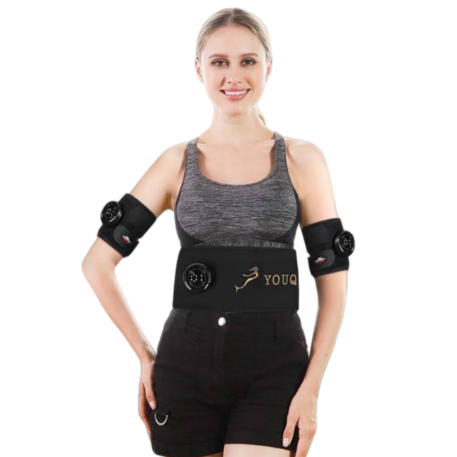 OEM ODM Smart EMS Rechargeable Heating Abdominal Belt with 8+ Massage Heads for Muscle Fitness and Stress Reduction