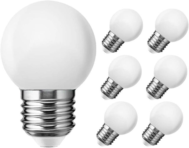 Vintage Indoor Retro LED Light Bulb Multicolor Milky Holiday Lighting Decoration E14 6500K Glass PC for Photography Decorative