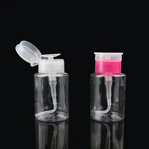 150ML Nail Polish Remover Bomba Dispenser Garrafa Garrafas vazias claras bloqueáveis para unha polonês e removedor de maquiagem